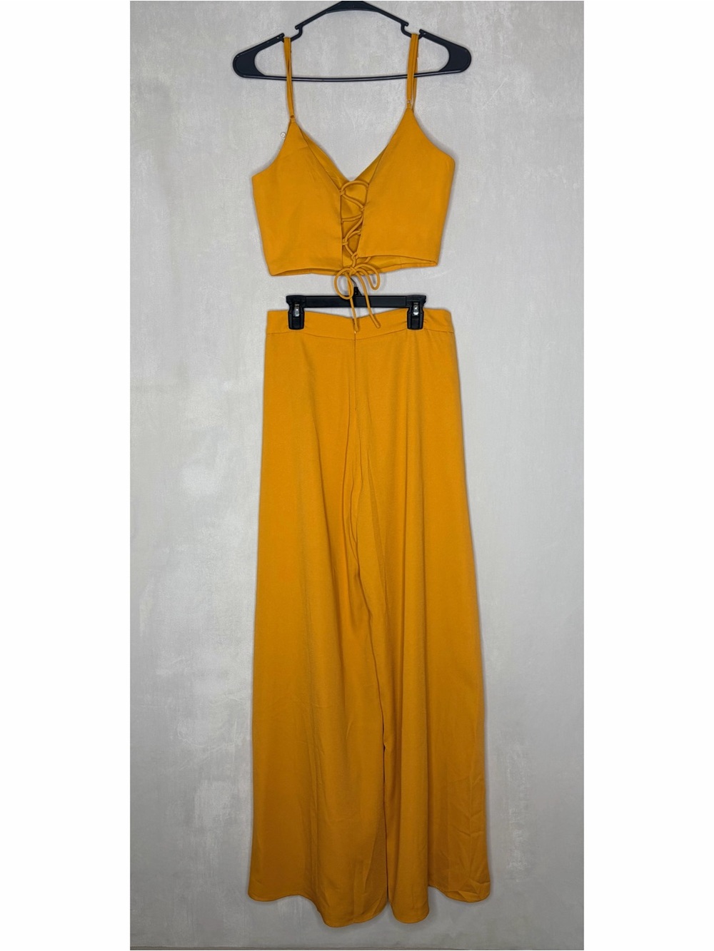 Lulu’s Out Tonight Mustard Yellow Two Piece Jumpsuit - Picture 10 of 10